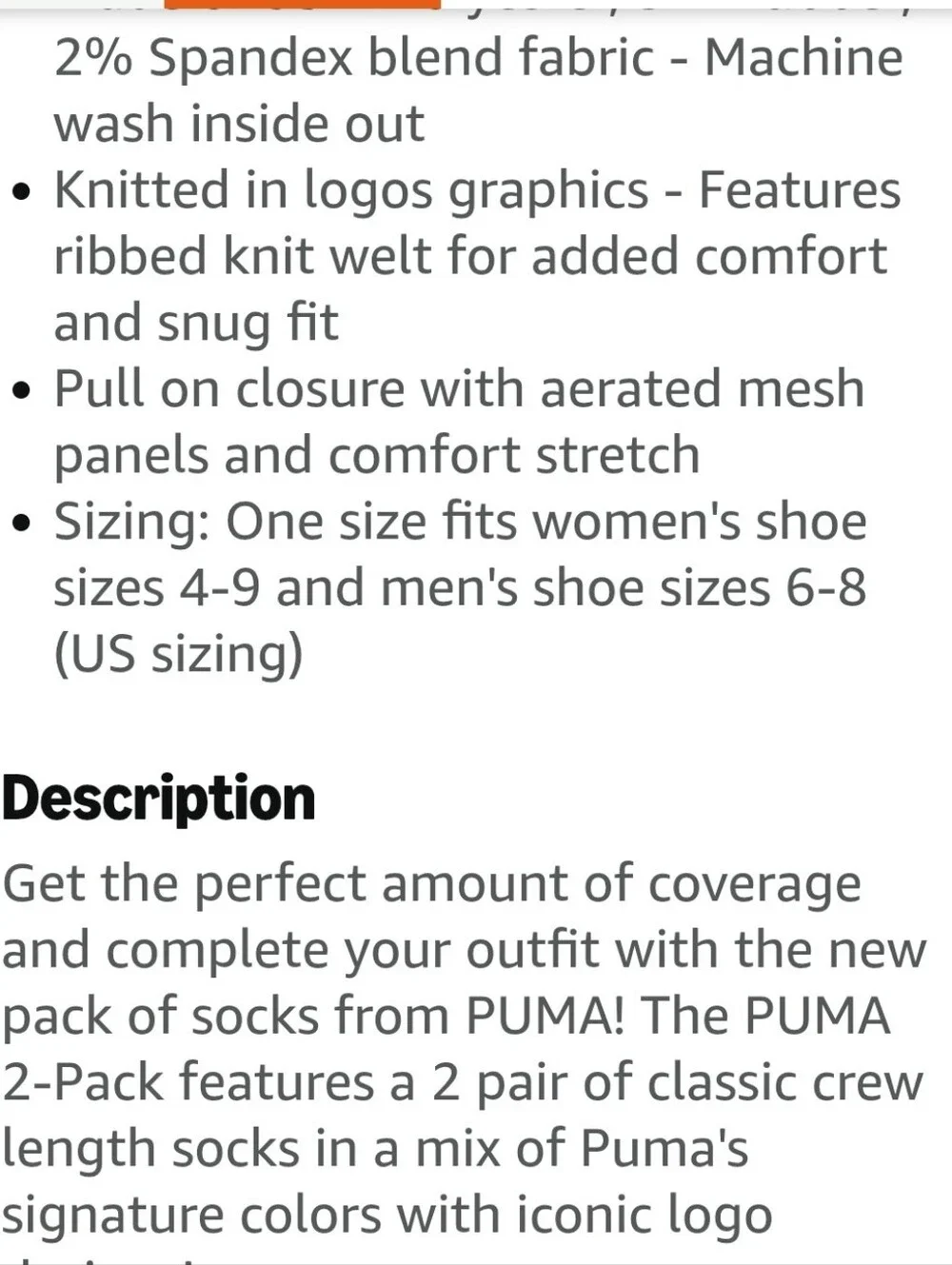 Puma 2-PK Pride Striped Crew Socks